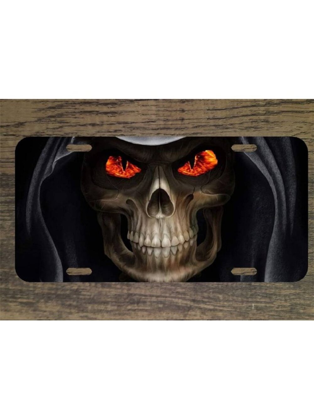 Grim reaper Skull in Hoodie 6x12 Custom Mountable Novelty License Plate